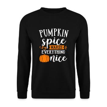 Pumpkin Spice makes everything nice - Sweat-shirt Unisexe - noir - Devant - Alina (178cm) & Michal (187cm)