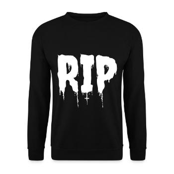 Rip Rest in Peace pastelgoth goth emo gothic metal - Unisex Pullover - Schwarz - Vorne - Alina (178cm) & Michal (187cm)