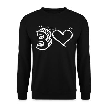 30 years, 1991 gift - Unisex Sweatshirt - black - Front - Alina (178cm) & Michal (187cm)