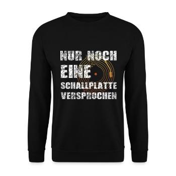 Schallplatte Musik - Unisex Pullover - Schwarz - Vorne - Alina (178cm) & Michal (187cm)