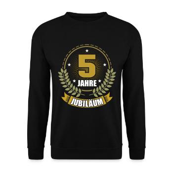 5 Jahre Jubiläum 5.Hochzeitstag Firmenjubiläum Ver - Unisex Pullover - Schwarz - Vorne - Alina (178cm) & Michal (187cm)