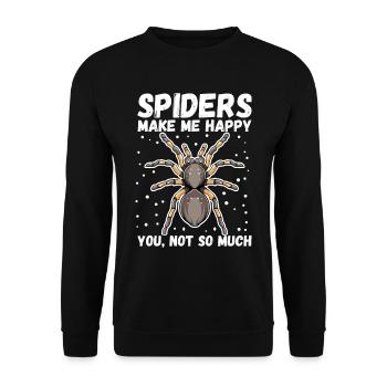 Spinne - Unisex Pullover - Schwarz - Vorne - Alina (178cm) & Michal (187cm)