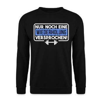 Fitnesstrainer Personal Trainer Fitness Geschenk - Unisex Pullover - Schwarz - Vorne - Alina (178cm) & Michal (187cm)