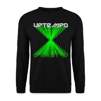 200 BPM Festival Techno Rave Geschenk - Unisex Pullover - Schwarz - Vorne - Alina (178cm) & Michal (187cm)