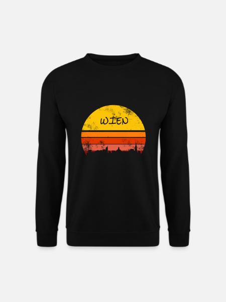 Wien Wiener Reise Retro Geschenk - Unisex Pullover - Schwarz