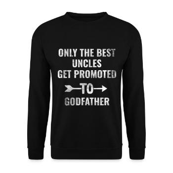 Seuls les meilleurs oncles sont promus parrain - Sweat-shirt Unisexe - noir - Devant - Alina (178cm) & Michal (187cm)