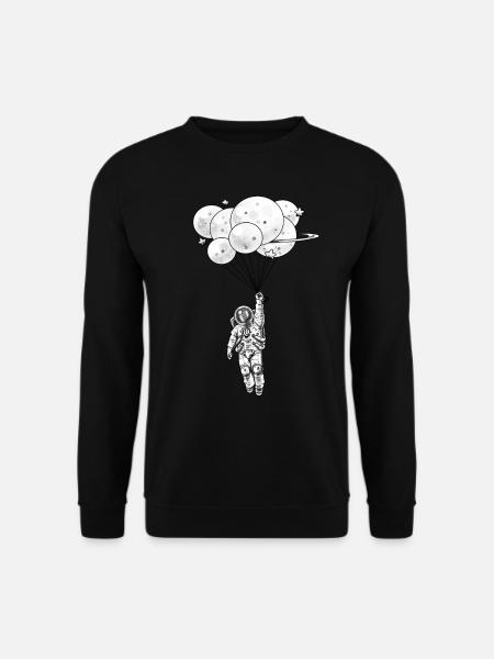 Astronaut Planeten Raum Fahrer Luft Ballon Space - Unisex Pullover - Schwarz