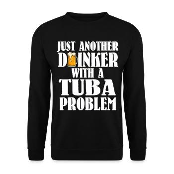 Tuba orchestre bière drôle musique musicien cadeau - Sweat-shirt Unisexe - noir - Devant - Alina (178cm) & Michal (187cm)