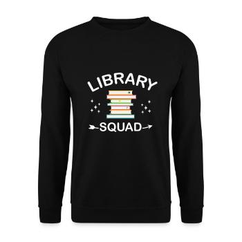 Bibliothèque Lecture Livres Lecteurs Cadeau - Sweat-shirt Unisexe - noir - Devant - Alina (178cm) & Michal (187cm)