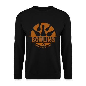 Bowling Bowlingkugeln Bowling Pin Bowler - Unisex Pullover - Schwarz - Vorne - Alina (178cm) & Michal (187cm)