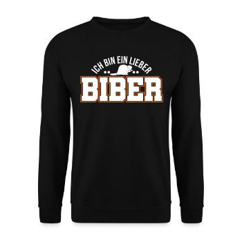 Baumstamm Nagetier Castoridae Biber Geschenk - Unisex Pullover - Schwarz - Vorne - Alina (178cm) & Michal (187cm)