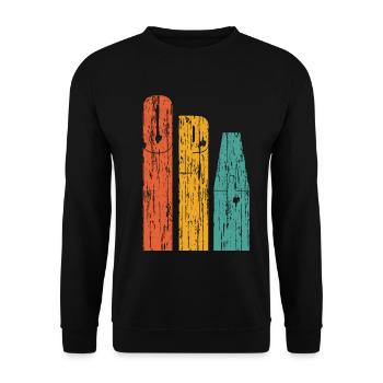 Grandpa high 3 triple grandpa - Unisex Sweatshirt - black - Front - Alina (178cm) & Michal (187cm)