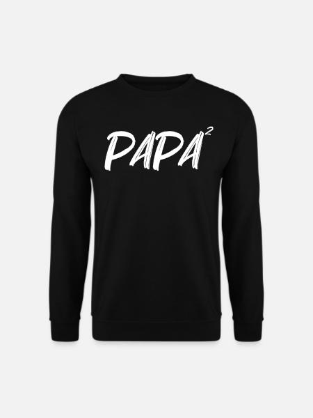 werdender Vater zweifacher Papa 2 Zwillinge - Unisex Pullover - Schwarz