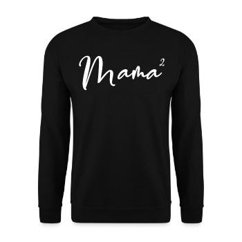 Mama Zwillinge 2 Söhne 2 Töchter - Unisex Pullover - Schwarz - Vorne - Alina (178cm) & Michal (187cm)