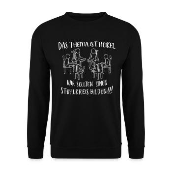 educators educators pedagogy social workers - Unisex Sweatshirt - black - Front - Alina (178cm) & Michal (187cm)