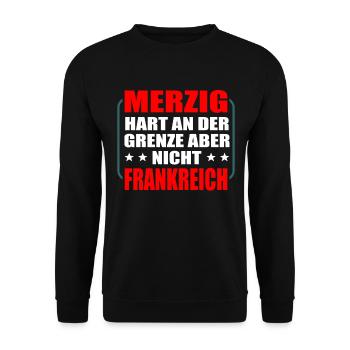 Merzig Saarland Saarländer - Unisex Pullover - Schwarz - Vorne - Alina (178cm) & Michal (187cm)