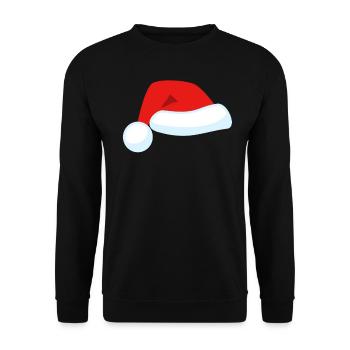 Chapeau de père Noël, Noël - Sweat-shirt Unisexe - noir - Devant - Alina (178cm) & Michal (187cm)