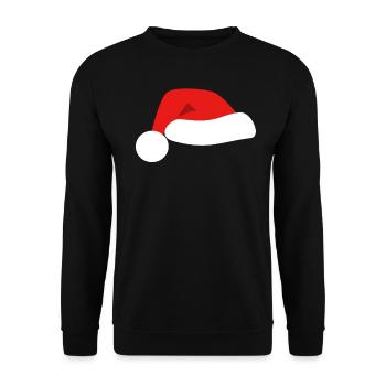 Père Noël, Noël, chapeau - Sweat-shirt Unisexe - noir - Devant - Alina (178cm) & Michal (187cm)