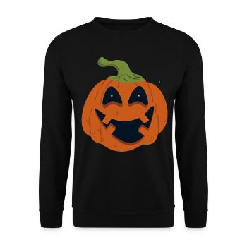 Citrouille d'Halloween - Sweat-shirt Unisexe - noir - Devant - Alina (178cm) & Michal (187cm)