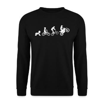Développement de l'évolution du motocross - Sweat-shirt Unisexe - noir - Devant - Alina (178cm) & Michal (187cm)