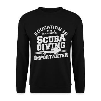 Scuba Diving - Unisex Pullover - Schwarz - Vorne - Alina (178cm) & Michal (187cm)