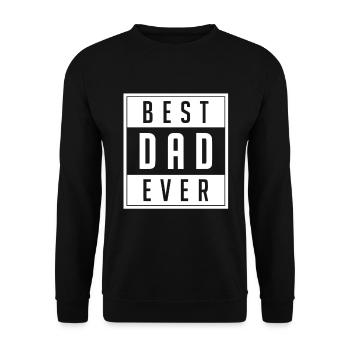 Best Dad - Unisex Sweatshirt - black - Front - Alina (178cm) & Michal (187cm)