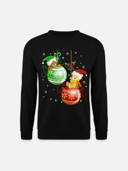 Bære på julekugler Bære julepynt - Unisex sweater - sort