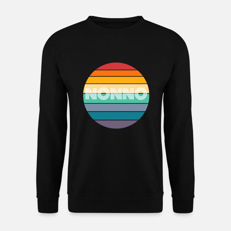 Rainbow NONNO Shirt, Retro NONNO, NONNO Sunset, - Unisex Pullover - Schwarz