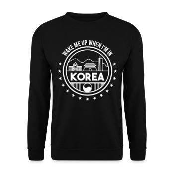 KPop K-Pop Fashion K Pop Clothing Korean Style - Unisex Sweatshirt - black - Front - Alina (178cm) & Michal (187cm)