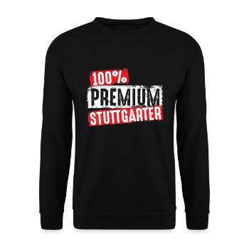 Stuttgart StuttgarterSchwabenland Schwäbisch Lusti - Unisex Pullover - Schwarz - Vorne - Alina (178cm) & Michal (187cm)