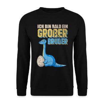 Bruder Sohn Kind Kinder Geschenk - Unisex Pullover - Schwarz - Vorne - Alina (178cm) & Michal (187cm)
