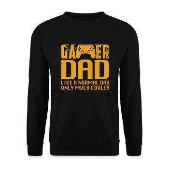 Gamer DAD Father's Day gamer, best gaming dad - Unisex Sweatshirt - black - Front - Alina (178cm) & Michal (187cm)