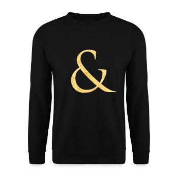 & and sign wedding in gold icon - Unisex Sweatshirt - black - Front - Alina (178cm) & Michal (187cm)