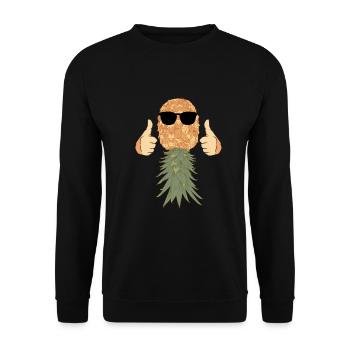 Pineapple Cool Funny - Unisex Sweatshirt - black - Front - Alina (178cm) & Michal (187cm)