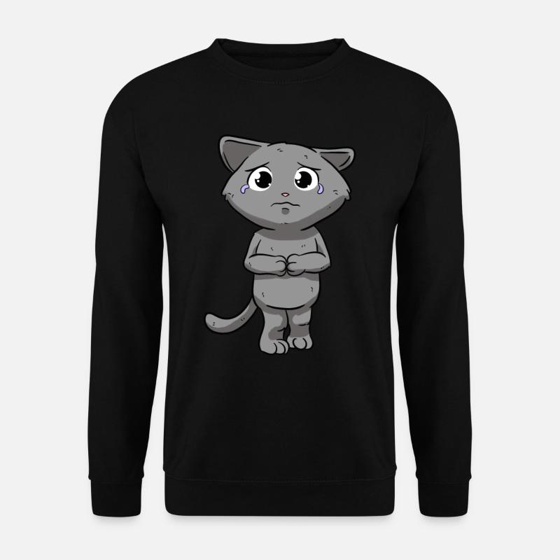 Sad cat - Unisex Sweatshirt - black