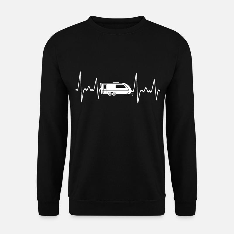Caravan heartbeat camping - Unisex Sweatshirt - black