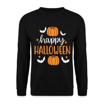 JOYEUX HALLOWEEN - Sweat-shirt Unisexe - noir - Devant - Alina (178cm) & Michal (187cm)