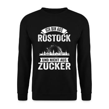 Rostock Hansestadt Küste Rostocker Moin Ostfriese - Unisex Pullover - Schwarz - Vorne - Alina (178cm) & Michal (187cm)