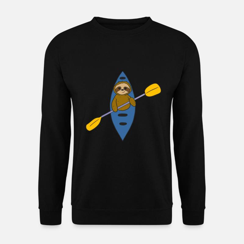 Kayak Sloth Kayaker Faultier - Unisex Pullover - Schwarz