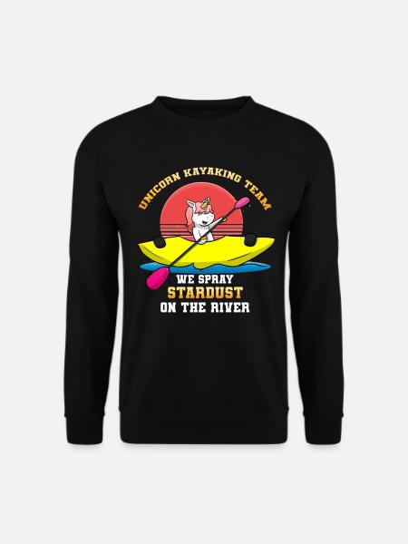 UnicoUnicorn Kayaking Team Kajaker Kayak Spruch Ka - Unisex Pullover - Schwarz
