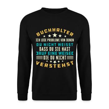 Buchhalter Buchhalter Buchhaltung - Unisex Pullover - Schwarz - Vorne - Alina (178cm) & Michal (187cm)