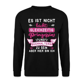 Buchhalter Buchhalter Buchhaltung - Unisex Pullover - Schwarz - Vorne - Alina (178cm) & Michal (187cm)