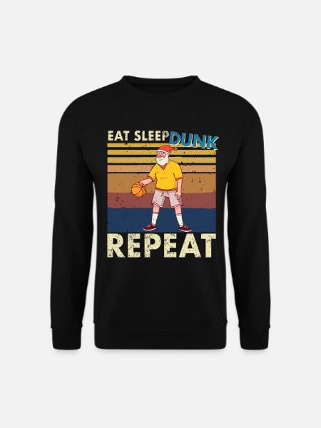 Basketball player basketball Santa Claus funny - Unisex Sweatshirt - black
