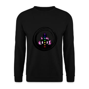 Chakra du Lotus - Sweat-shirt Unisexe - noir - Devant - Alina (178cm) & Michal (187cm)