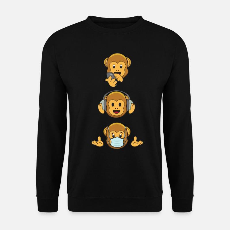 Drei weise Affen 2020 - Unisex Pullover - Schwarz