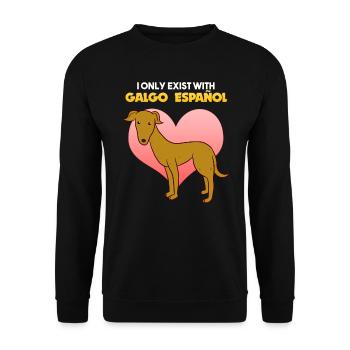 Galgo Español - Unisex Sweatshirt - black - Front - Alina (178cm) & Michal (187cm)