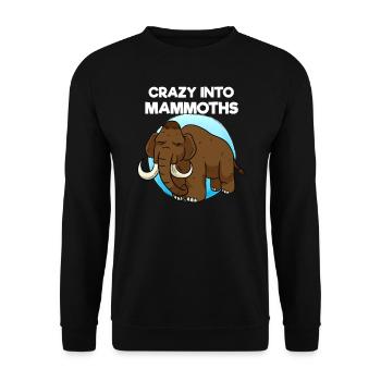 Mammoth mammoth lover archeology - Unisex Sweatshirt - black - Front - Alina (178cm) & Michal (187cm)