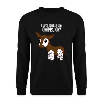 okapi - Unisex Sweatshirt - black - Front - Alina (178cm) & Michal (187cm)