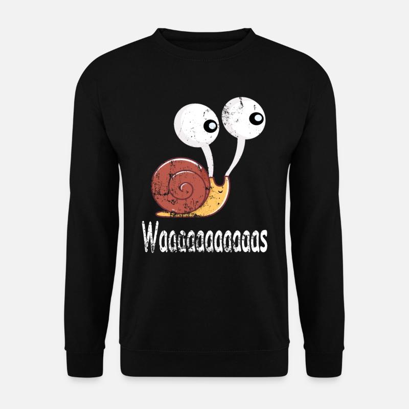 Schnecke Lustig Schneckenhaus große Augen Geschenk - Unisex Pullover - Schwarz