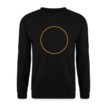 Kreis und Punkt - Unisex Pullover - Schwarz - Vorne - Alina (178cm) & Michal (187cm)